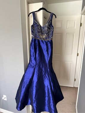 camille la vie royal blue dress Camille La Vie | Dresses | Stunning Camille La Vie Royal Blue Strapless  Sequins Ball Gown Size 8